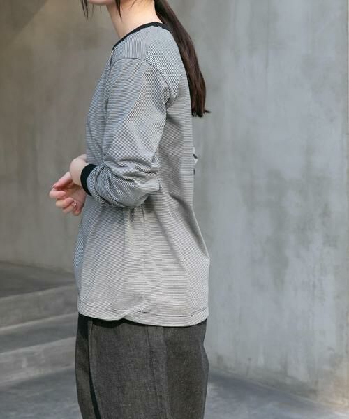 URBAN RESEARCH DOORS / アーバンリサーチ ドアーズ Tシャツ | FORK&SPOON　CAVEボーダーロングスリーブTシャツ | 詳細18