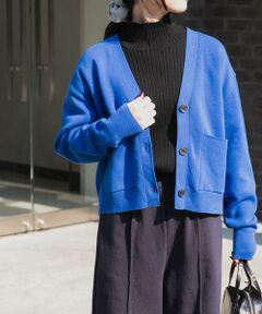 URBAN RESEARCH DOORS / アーバンリサーチ ドアーズ カーディガン・ボレロ | FORK&SPOON　ダブルフェイスVネックカーディガン