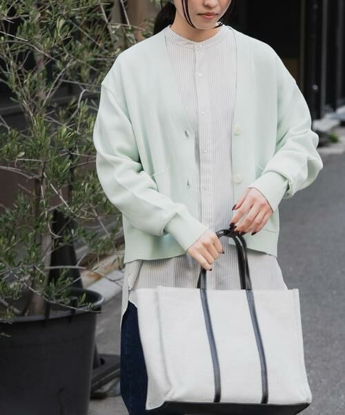 URBAN RESEARCH DOORS / アーバンリサーチ ドアーズ カーディガン・ボレロ | FORK&SPOON　ダブルフェイスVネックカーディガン | 詳細7