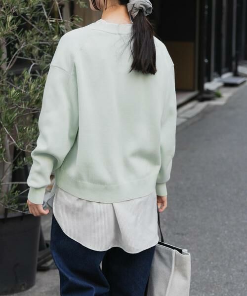 URBAN RESEARCH DOORS / アーバンリサーチ ドアーズ カーディガン・ボレロ | FORK&SPOON　ダブルフェイスVネックカーディガン | 詳細9