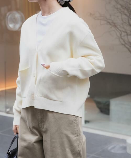 URBAN RESEARCH DOORS / アーバンリサーチ ドアーズ カーディガン・ボレロ | FORK&SPOON　ダブルフェイスVネックカーディガン | 詳細25