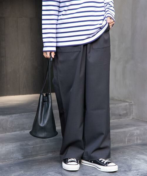 URBAN RESEARCH DOORS / アーバンリサーチ ドアーズ その他パンツ | FORK&SPOON ベイカーポケットイージーパンツ(チャコールグレー)