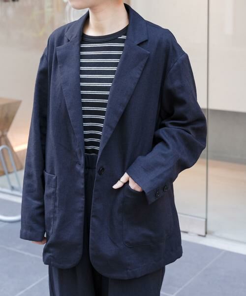 URBAN RESEARCH DOORS / アーバンリサーチ ドアーズ その他アウター | FORK&SPOON　ヘンプ混テーラードジャケット | 詳細1