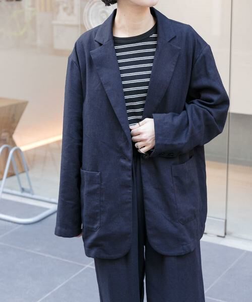 URBAN RESEARCH DOORS / アーバンリサーチ ドアーズ その他アウター | FORK&SPOON　ヘンプ混テーラードジャケット | 詳細2