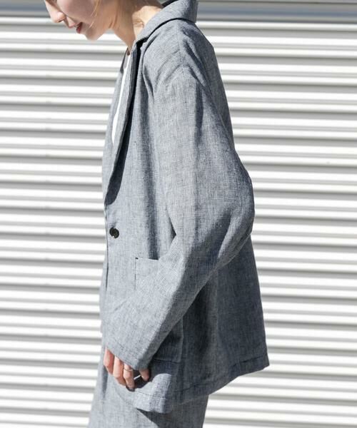 URBAN RESEARCH DOORS / アーバンリサーチ ドアーズ その他アウター | FORK&SPOON　ヘンプ混テーラードジャケット | 詳細21