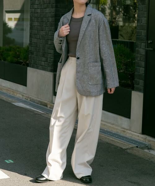 URBAN RESEARCH DOORS / アーバンリサーチ ドアーズ その他アウター | FORK&SPOON　ヘンプ混テーラードジャケット | 詳細18