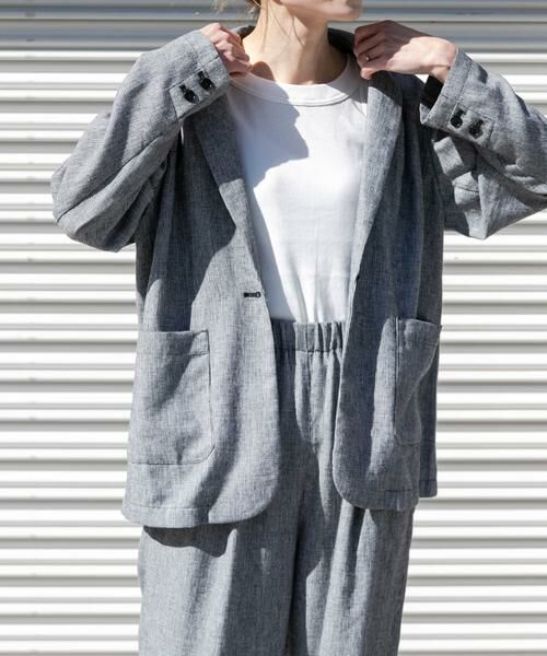 URBAN RESEARCH DOORS / アーバンリサーチ ドアーズ その他アウター | FORK&SPOON　ヘンプ混テーラードジャケット | 詳細20