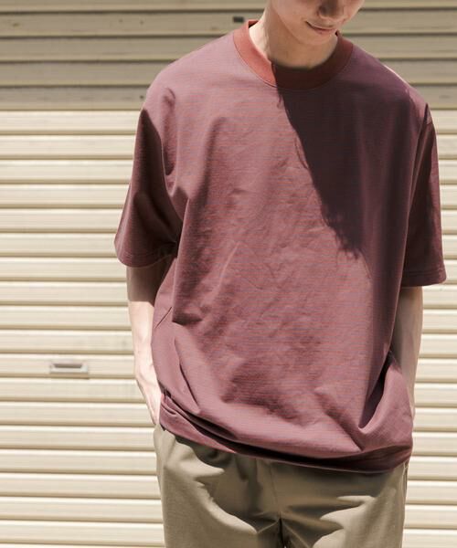 URBAN RESEARCH DOORS / アーバンリサーチ ドアーズ Tシャツ | FORK&SPOON　ボーダープレーティングショートスリーブTシャツ | 詳細1