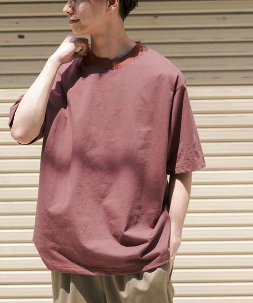 URBAN RESEARCH DOORS / アーバンリサーチ ドアーズ Tシャツ | FORK&SPOON　ボーダープレーティングショートスリーブTシャツ | 詳細4