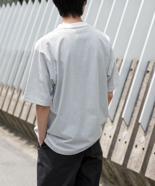 URBAN RESEARCH DOORS / アーバンリサーチ ドアーズ Tシャツ | FORK&SPOON　ボーダープレーティングショートスリーブTシャツ | 詳細14