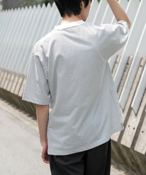 URBAN RESEARCH DOORS / アーバンリサーチ ドアーズ Tシャツ | FORK&SPOON　ボーダープレーティングショートスリーブTシャツ | 詳細15