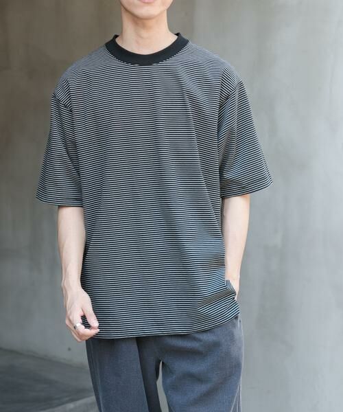 URBAN RESEARCH DOORS / アーバンリサーチ ドアーズ Tシャツ | FORK&SPOON　ボーダープレーティングショートスリーブTシャツ | 詳細22