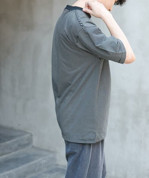 URBAN RESEARCH DOORS / アーバンリサーチ ドアーズ Tシャツ | FORK&SPOON　ボーダープレーティングショートスリーブTシャツ | 詳細23