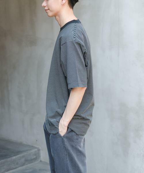 URBAN RESEARCH DOORS / アーバンリサーチ ドアーズ Tシャツ | FORK&SPOON　ボーダープレーティングショートスリーブTシャツ | 詳細25