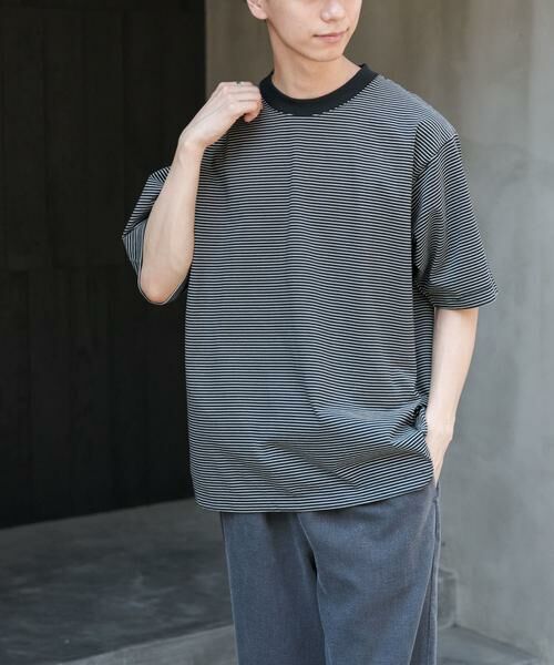 URBAN RESEARCH DOORS / アーバンリサーチ ドアーズ Tシャツ | FORK&SPOON　ボーダープレーティングショートスリーブTシャツ | 詳細26