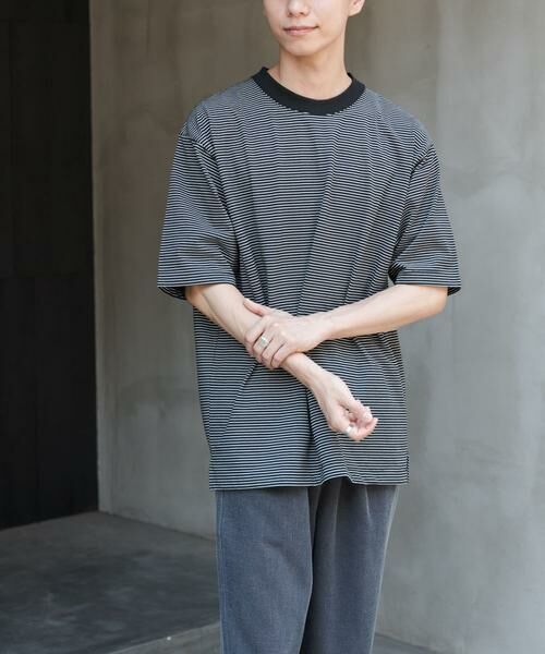 URBAN RESEARCH DOORS / アーバンリサーチ ドアーズ Tシャツ | FORK&SPOON　ボーダープレーティングショートスリーブTシャツ | 詳細27