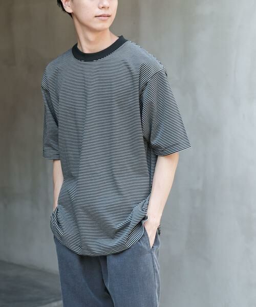 URBAN RESEARCH DOORS / アーバンリサーチ ドアーズ Tシャツ | FORK&SPOON　ボーダープレーティングショートスリーブTシャツ | 詳細28