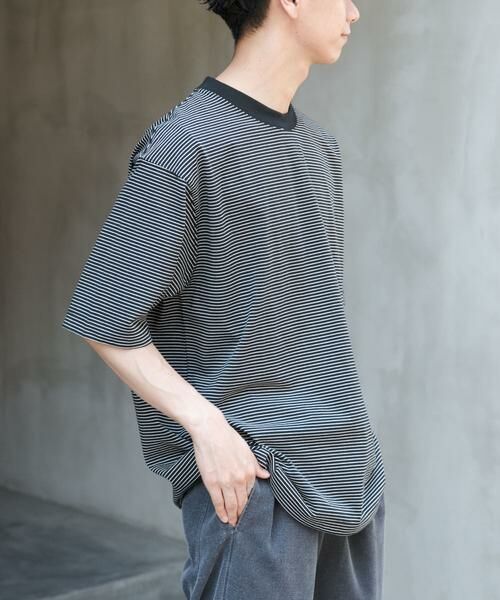 URBAN RESEARCH DOORS / アーバンリサーチ ドアーズ Tシャツ | FORK&SPOON　ボーダープレーティングショートスリーブTシャツ | 詳細29