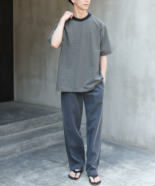 URBAN RESEARCH DOORS / アーバンリサーチ ドアーズ Tシャツ | FORK&SPOON　ボーダープレーティングショートスリーブTシャツ | 詳細30