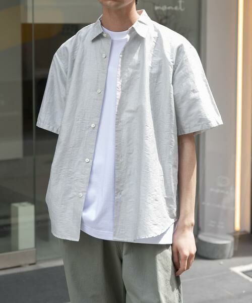 URBAN RESEARCH DOORS / アーバンリサーチ ドアーズ シャツ・ブラウス | FORK&SPOON　リネンワッシャーレギュラーカラーシャツ | 詳細1