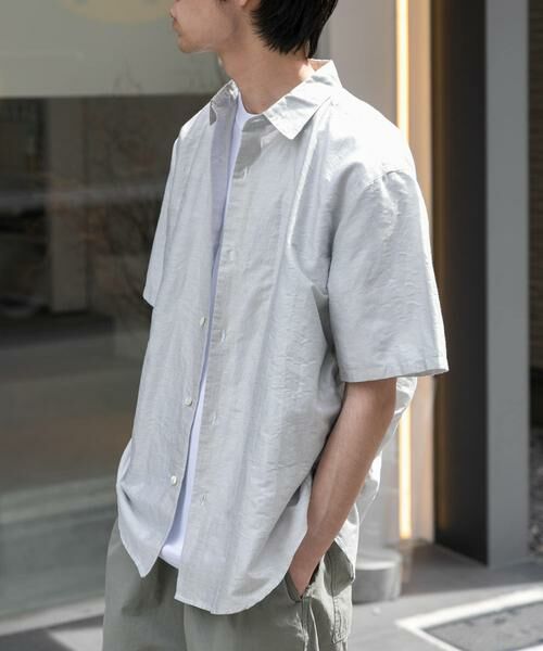 URBAN RESEARCH DOORS / アーバンリサーチ ドアーズ シャツ・ブラウス | FORK&SPOON　リネンワッシャーレギュラーカラーシャツ | 詳細2