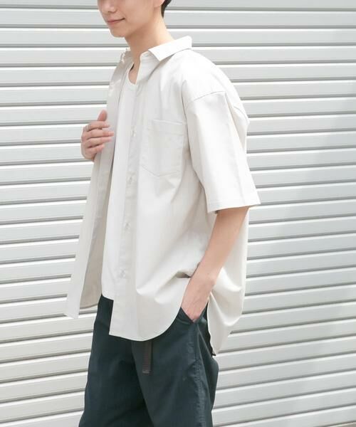 URBAN RESEARCH DOORS/アーバンリサーチ ドアーズ FORK & SPOON TEC LINENシャツ ライトグレー 5 URBAN RESEARCH DOORS/アーバンリサーチ ドアーズ FORK & SPOON TEC LINENシャツ ライトグレー 5