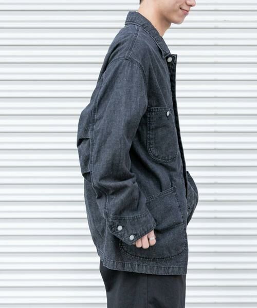 URBAN RESEARCH DOORS / アーバンリサーチ ドアーズ その他アウター | FORK&SPOON　綿麻デニムカバーオール | 詳細1