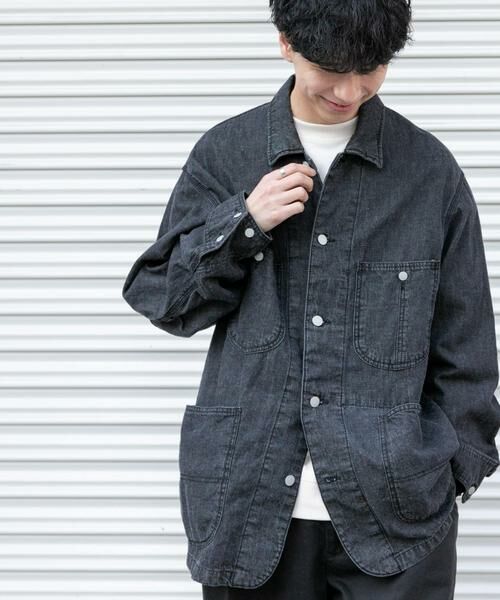 URBAN RESEARCH DOORS / アーバンリサーチ ドアーズ その他アウター | FORK&SPOON　綿麻デニムカバーオール | 詳細3