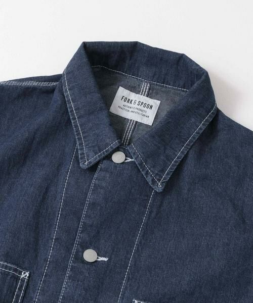URBAN RESEARCH DOORS / アーバンリサーチ ドアーズ その他アウター | FORK&SPOON　綿麻デニムカバーオール | 詳細9