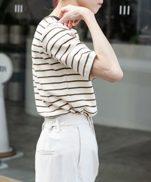 URBAN RESEARCH DOORS / アーバンリサーチ ドアーズ Tシャツ | FORK&SPOON ワッフルジャガードTシャツ | 詳細1