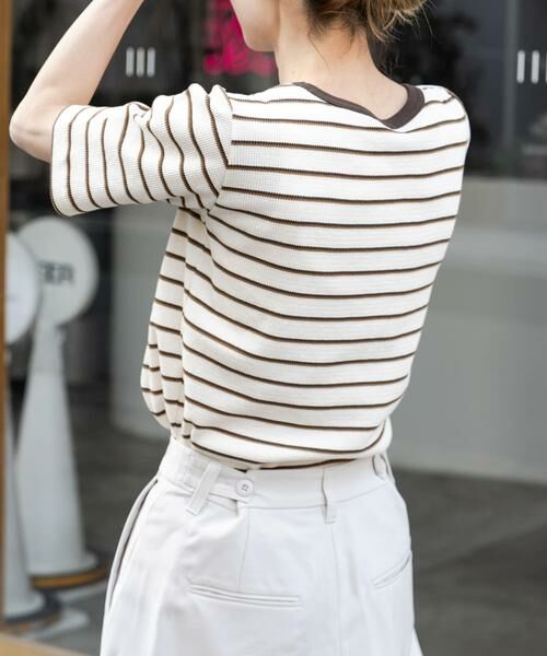 URBAN RESEARCH DOORS / アーバンリサーチ ドアーズ Tシャツ | FORK&SPOON ワッフルジャガードTシャツ | 詳細3