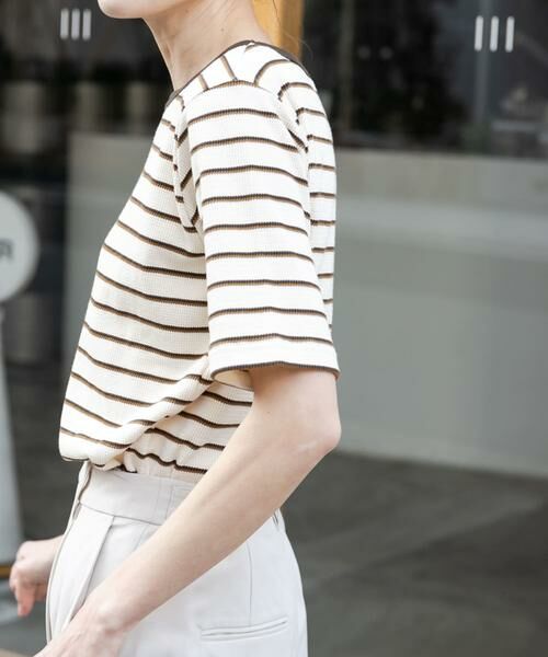 URBAN RESEARCH DOORS / アーバンリサーチ ドアーズ Tシャツ | FORK&SPOON ワッフルジャガードTシャツ | 詳細4