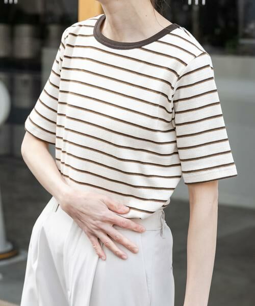 URBAN RESEARCH DOORS / アーバンリサーチ ドアーズ Tシャツ | FORK&SPOON ワッフルジャガードTシャツ | 詳細5