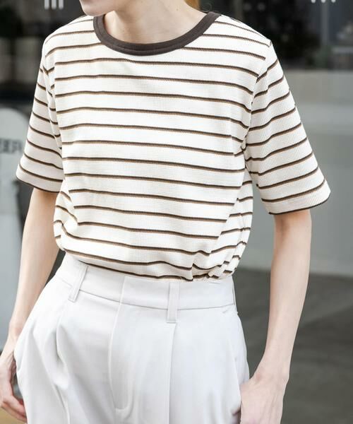 URBAN RESEARCH DOORS / アーバンリサーチ ドアーズ Tシャツ | FORK&SPOON ワッフルジャガードTシャツ | 詳細6