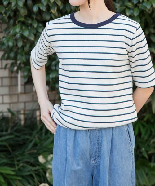 URBAN RESEARCH DOORS / アーバンリサーチ ドアーズ Tシャツ | FORK&SPOON ワッフルジャガードTシャツ | 詳細20