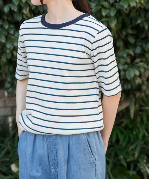 URBAN RESEARCH DOORS / アーバンリサーチ ドアーズ Tシャツ | FORK&SPOON ワッフルジャガードTシャツ | 詳細21