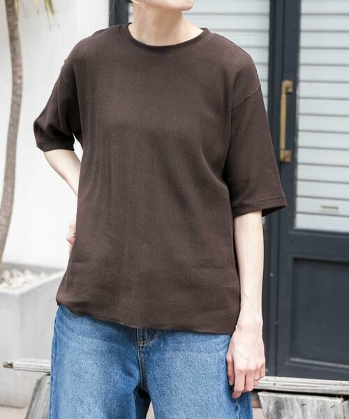 URBAN RESEARCH DOORS / アーバンリサーチ ドアーズ Tシャツ | FORK&SPOON　メッシュ5分袖プルオーバー | 詳細1