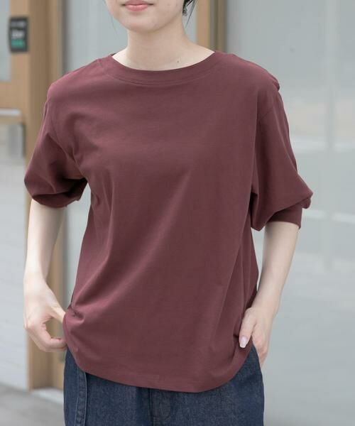 URBAN RESEARCH DOORS / アーバンリサーチ ドアーズ Tシャツ | FORK&SPOON　ハイツイストコットンギャザースリーブTシャツ | 詳細4