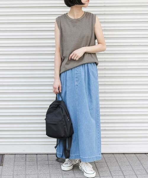 URBAN RESEARCH DOORS / アーバンリサーチ ドアーズ Tシャツ | FORK&SPOON　マルチカラーボーダーノースリーブTシャツ | 詳細6