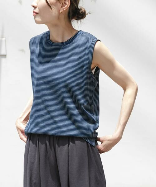 URBAN RESEARCH DOORS / アーバンリサーチ ドアーズ Tシャツ | FORK&SPOON　マルチカラーボーダーノースリーブTシャツ | 詳細9