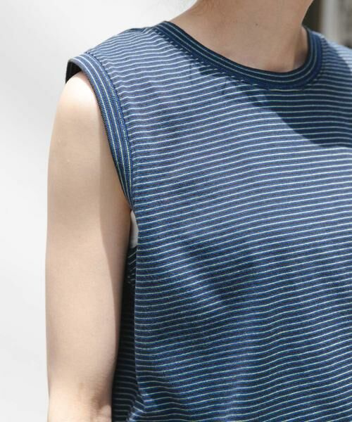 URBAN RESEARCH DOORS / アーバンリサーチ ドアーズ Tシャツ | FORK&SPOON　マルチカラーボーダーノースリーブTシャツ | 詳細12