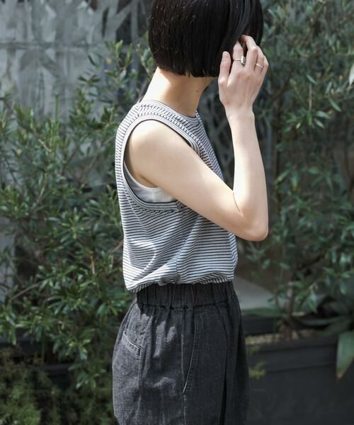 URBAN RESEARCH DOORS / アーバンリサーチ ドアーズ Tシャツ | FORK&SPOON　マルチカラーボーダーノースリーブTシャツ | 詳細17