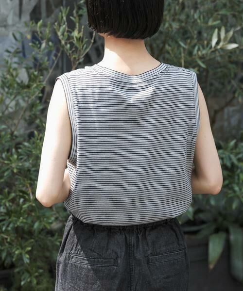 URBAN RESEARCH DOORS / アーバンリサーチ ドアーズ Tシャツ | FORK&SPOON　マルチカラーボーダーノースリーブTシャツ | 詳細19