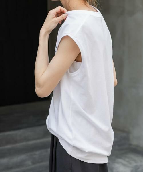 URBAN RESEARCH DOORS / アーバンリサーチ ドアーズ Tシャツ | FORK&SPOON　エンブロイダリーノースリーブTシャツ | 詳細1