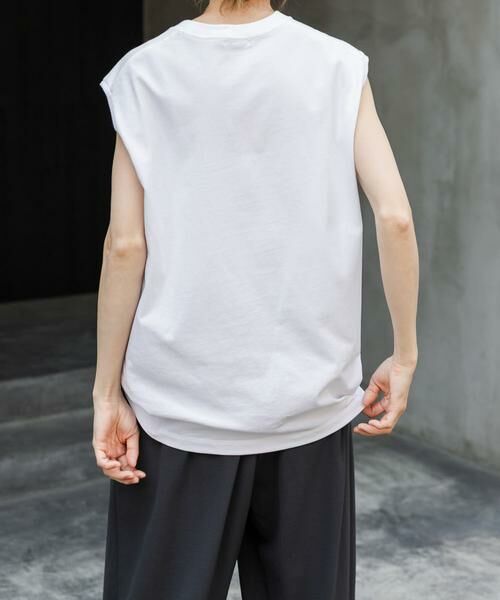 URBAN RESEARCH DOORS / アーバンリサーチ ドアーズ Tシャツ | FORK&SPOON　エンブロイダリーノースリーブTシャツ | 詳細2