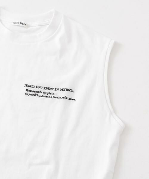 URBAN RESEARCH DOORS / アーバンリサーチ ドアーズ Tシャツ | FORK&SPOON　エンブロイダリーノースリーブTシャツ | 詳細8
