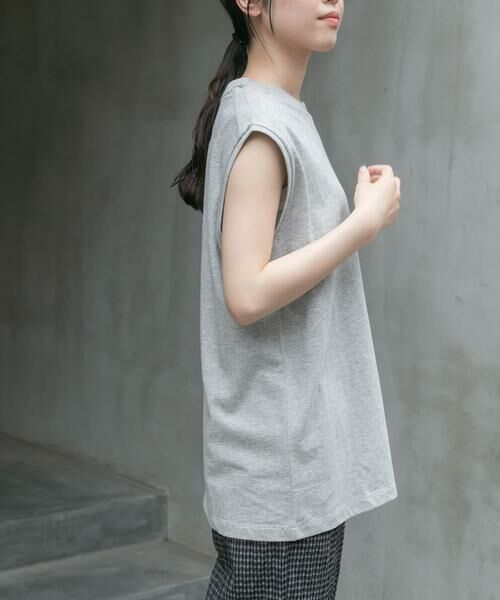 URBAN RESEARCH DOORS / アーバンリサーチ ドアーズ Tシャツ | FORK&SPOON　エンブロイダリーノースリーブTシャツ | 詳細12