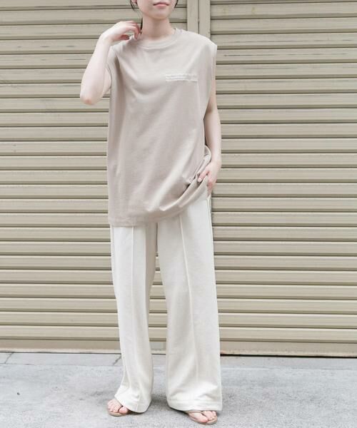 URBAN RESEARCH DOORS / アーバンリサーチ ドアーズ Tシャツ | FORK&SPOON　エンブロイダリーノースリーブTシャツ | 詳細24