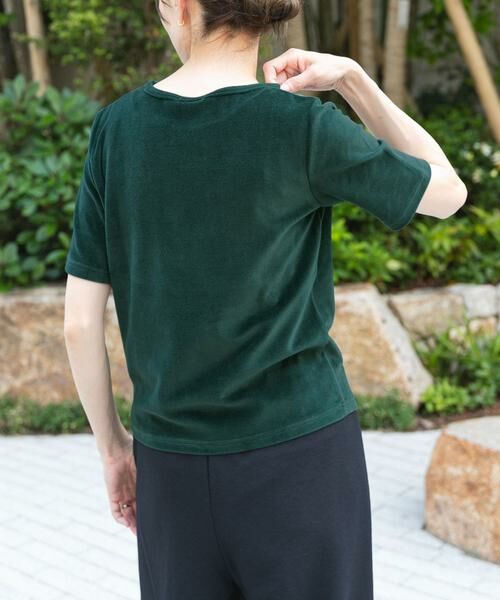 URBAN RESEARCH DOORS / アーバンリサーチ ドアーズ Tシャツ | FORK&SPOON　ベロアショートスリーブTシャツ | 詳細3