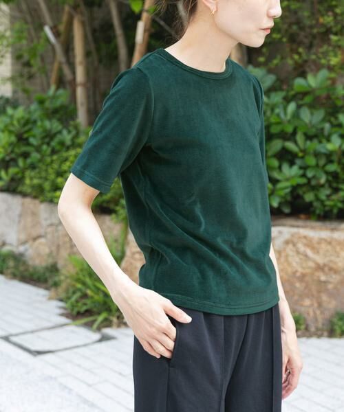 URBAN RESEARCH DOORS / アーバンリサーチ ドアーズ Tシャツ | FORK&SPOON　ベロアショートスリーブTシャツ | 詳細5
